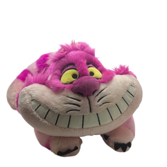 Disney Cheshire Cat Pink & Purple Striped Plush Toy Long Soft Stuffed Animal Aut - Picture 1 of 8